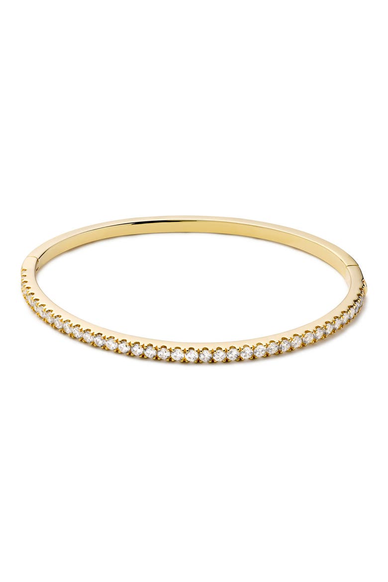 Juliette Cubic Zirconia Bangle, Alternate, color, GOLD / CLEAR