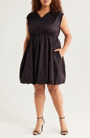HARSHMAN Arla Bubble Hem Cotton Dress