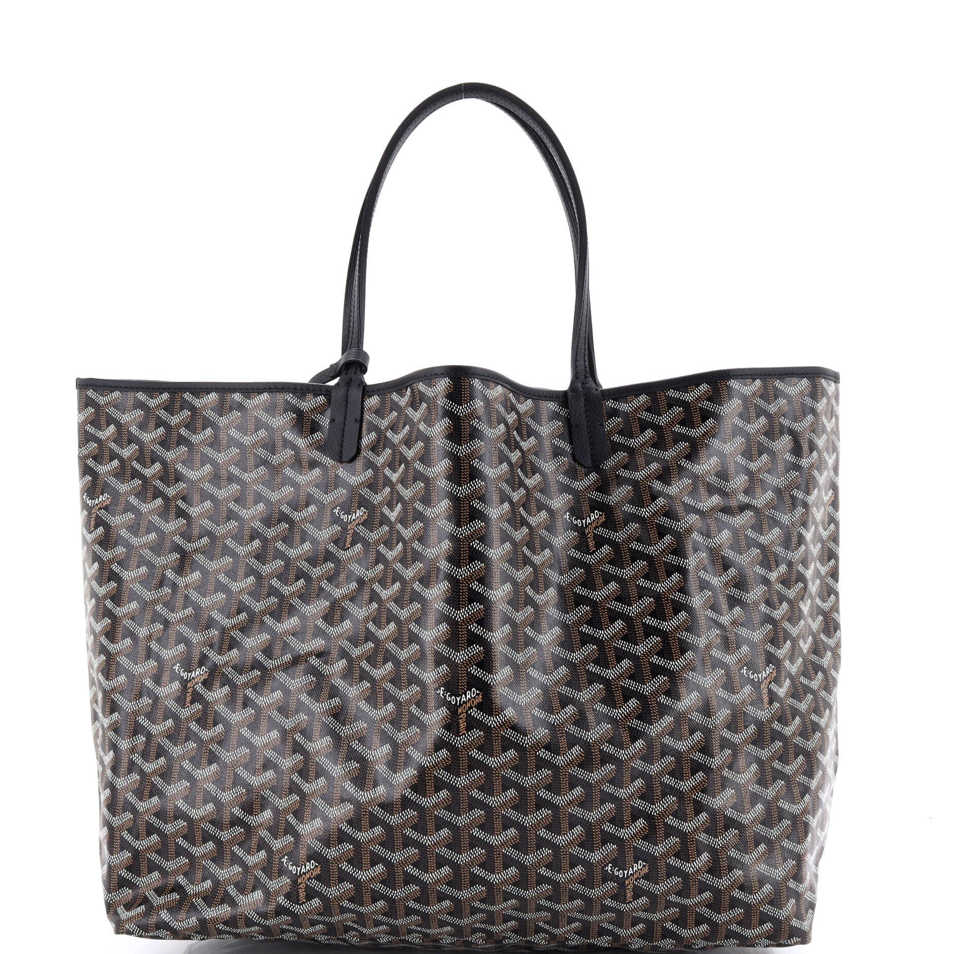 Pre-Owned Goyard Saint Louis Tote Coated Canvas GM, Alternate, color, Black