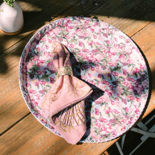 Sophie Williamson Design Napkins Mussels From Brussels In Pink