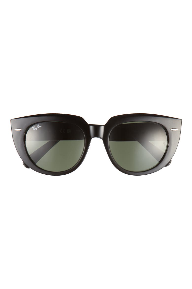 52mm Square Sunglasses, Main, color, BLACK