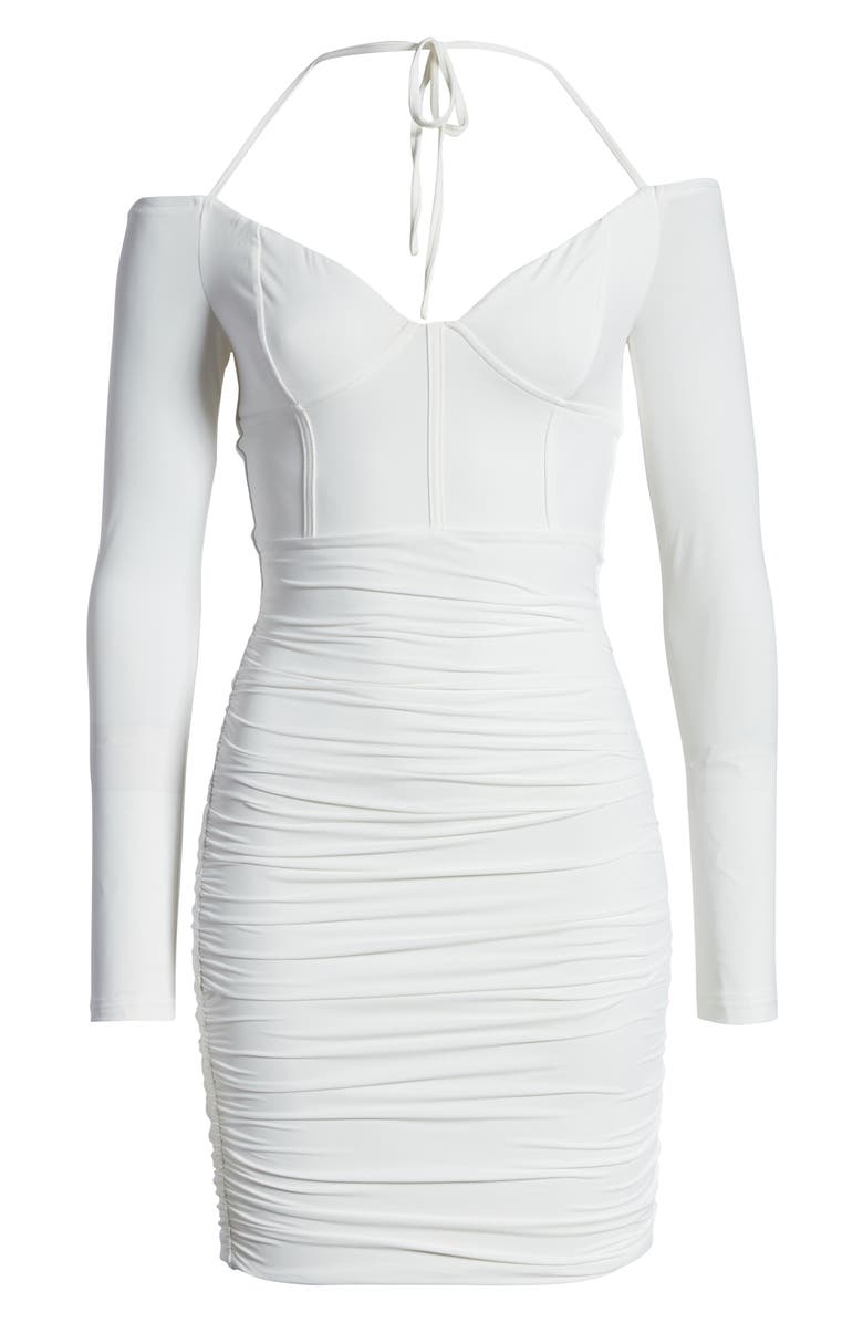 Tiger Mist Epsilon Ruched Long Sleeve Minidress, Alternate, color,