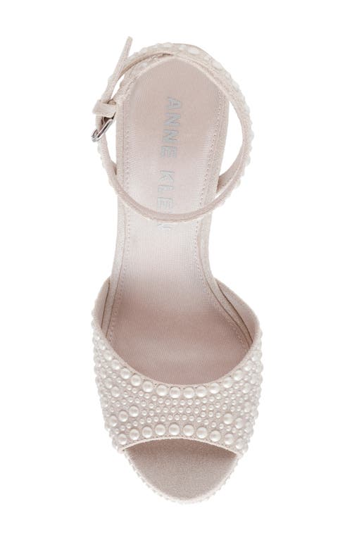 Anne Klein Vanna Ankle Strap Platform Sandal In Brown