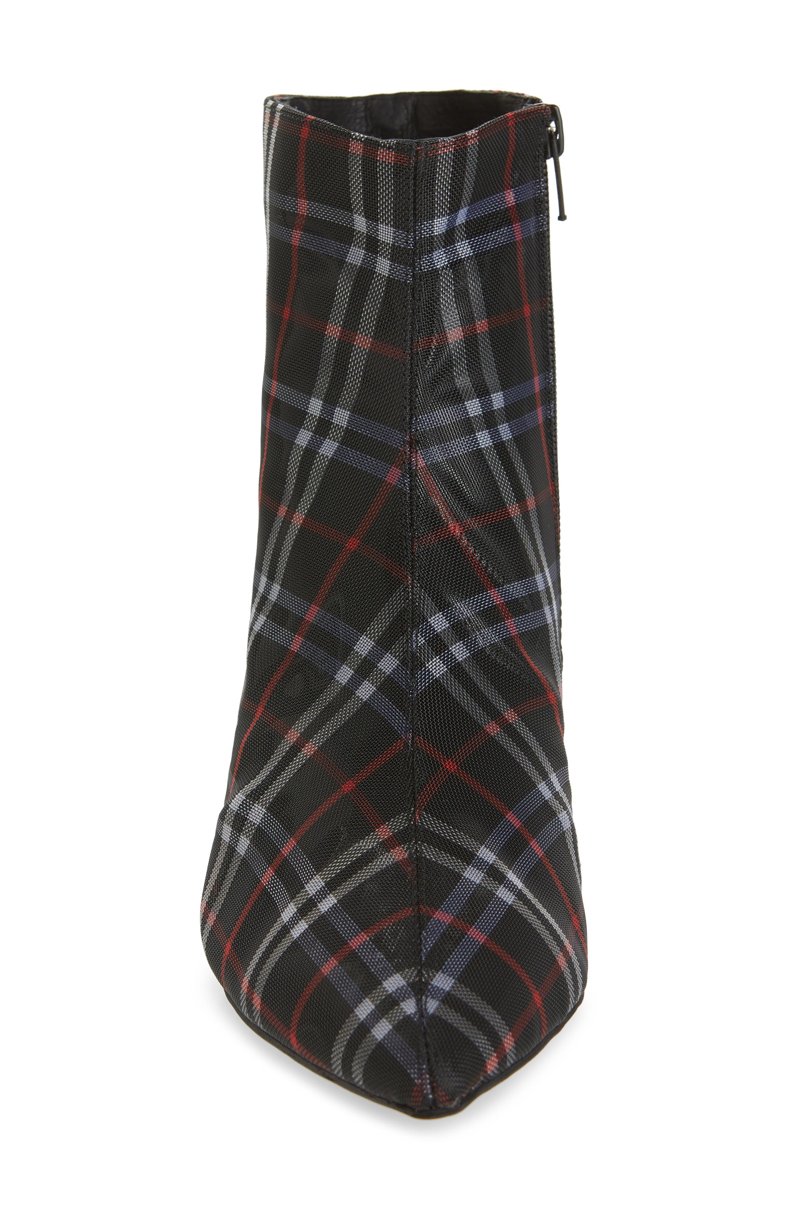 Luminate Bright Heel Bootie, Alternate, color, BLACK PLAID MESH CHARCOAL