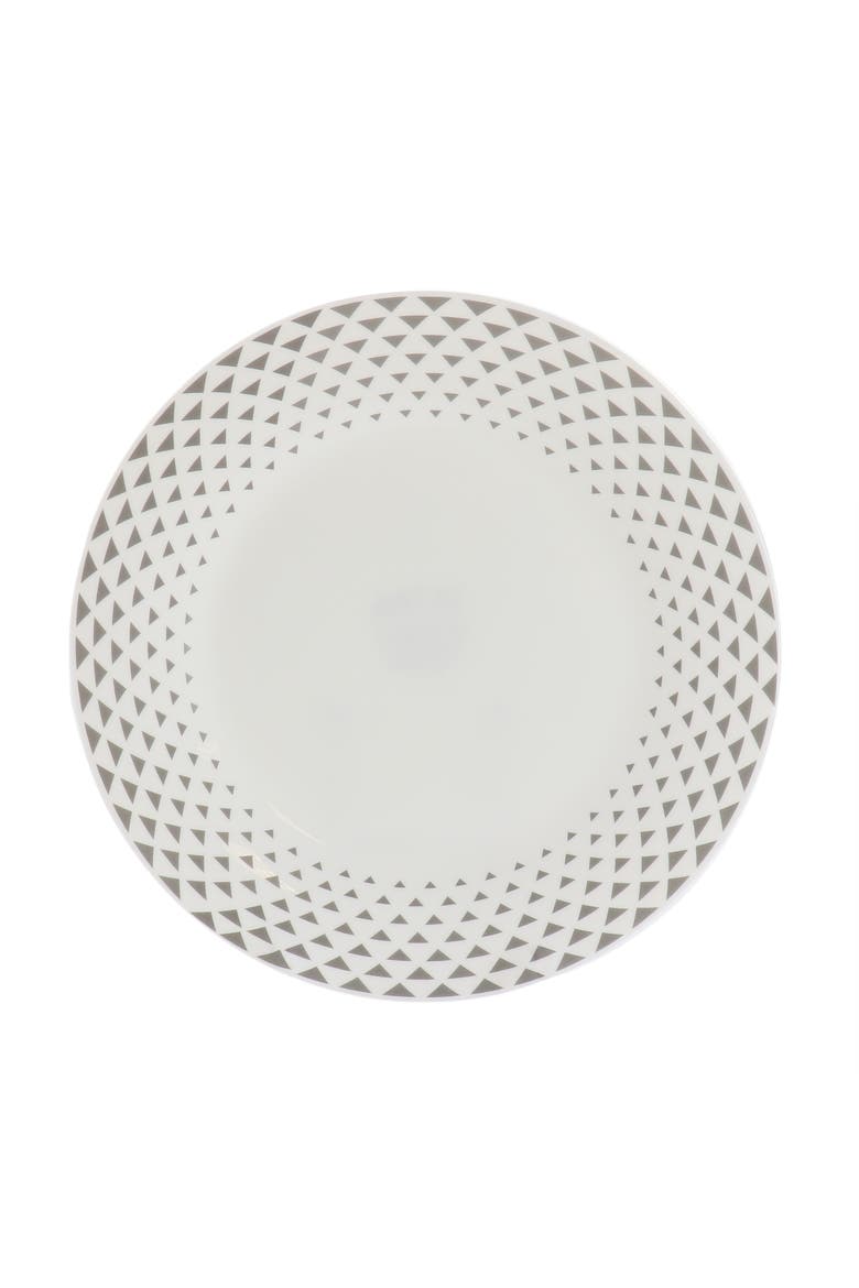 Cane Peak 12 Piece Opal Glass Dinnerware Set, Alternate, color, White