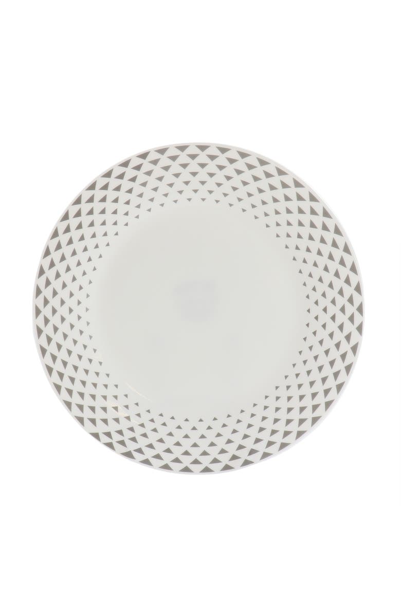 Ultra By Gibson Cane Peak 12 Piece Opal Glass Dinnerware Set, Alternate, color, White