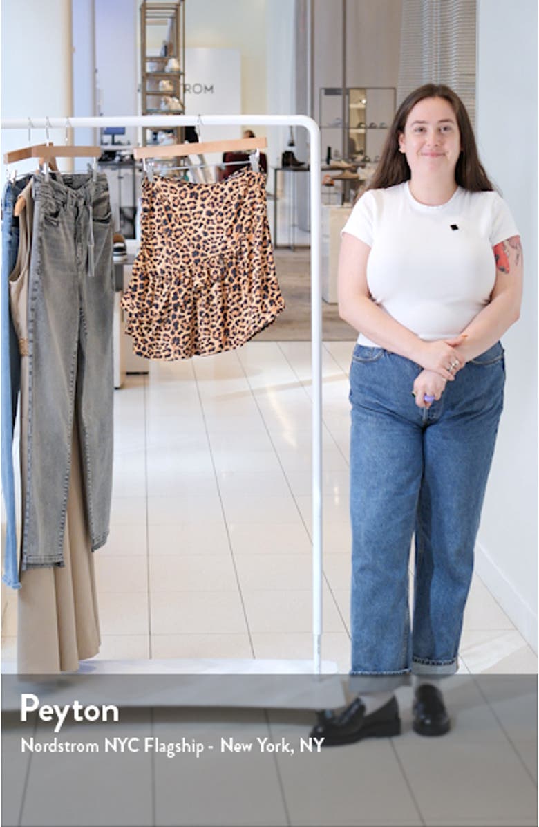 Leopard Print Ruffle Miniskirt, sales video thumbnail