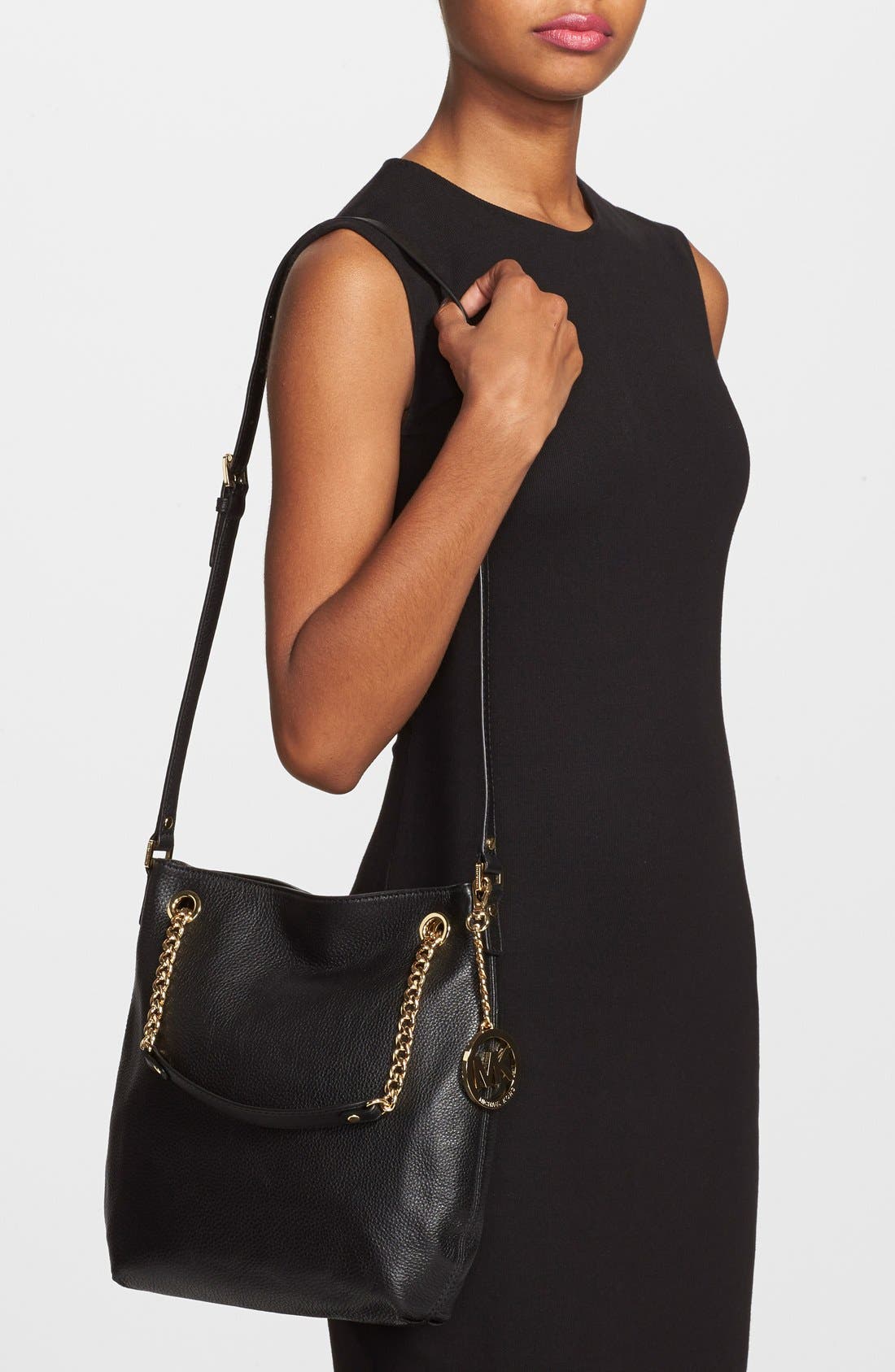 MICHAEL Michael Kors 'Jet Set - Medium' Chain Shoulder Tote, Alternate, color, 