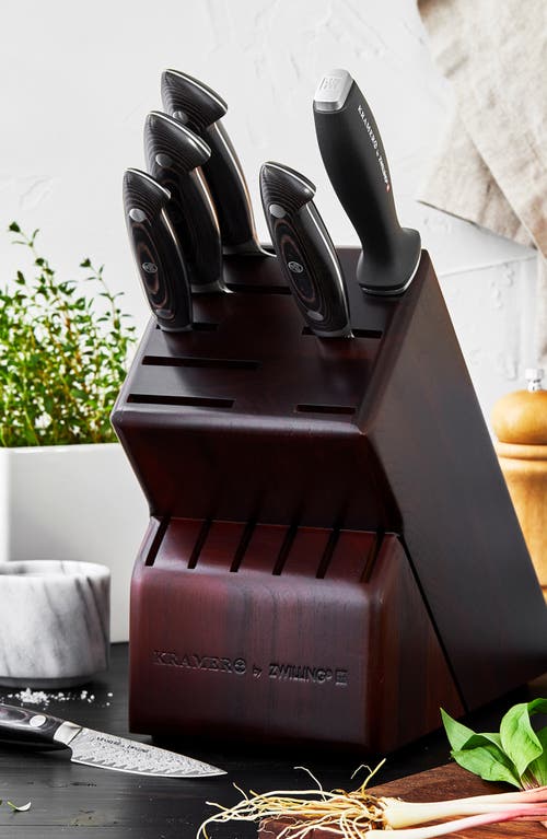 Zwilling Kramer Euroline 7-piece Knife Block Set In Black