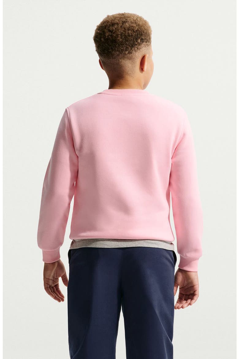 Kids' Logo Fleece Graphic Sweatshirt, Alternate, color, MEDIUM SOFT PINK/ MULTI COLOR