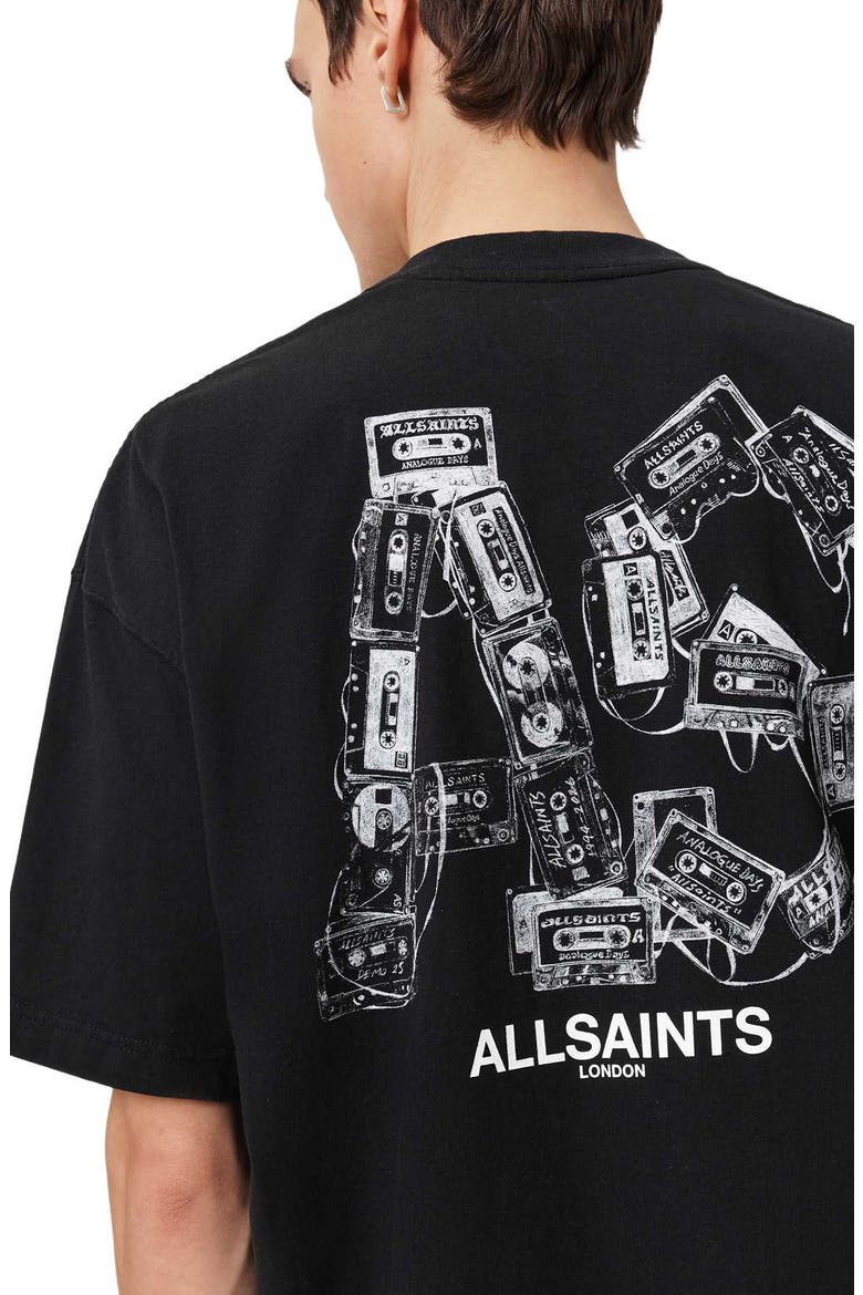 Mixtape Cotton Graphic T-Shirt, Alternate, color, JET BLACK
