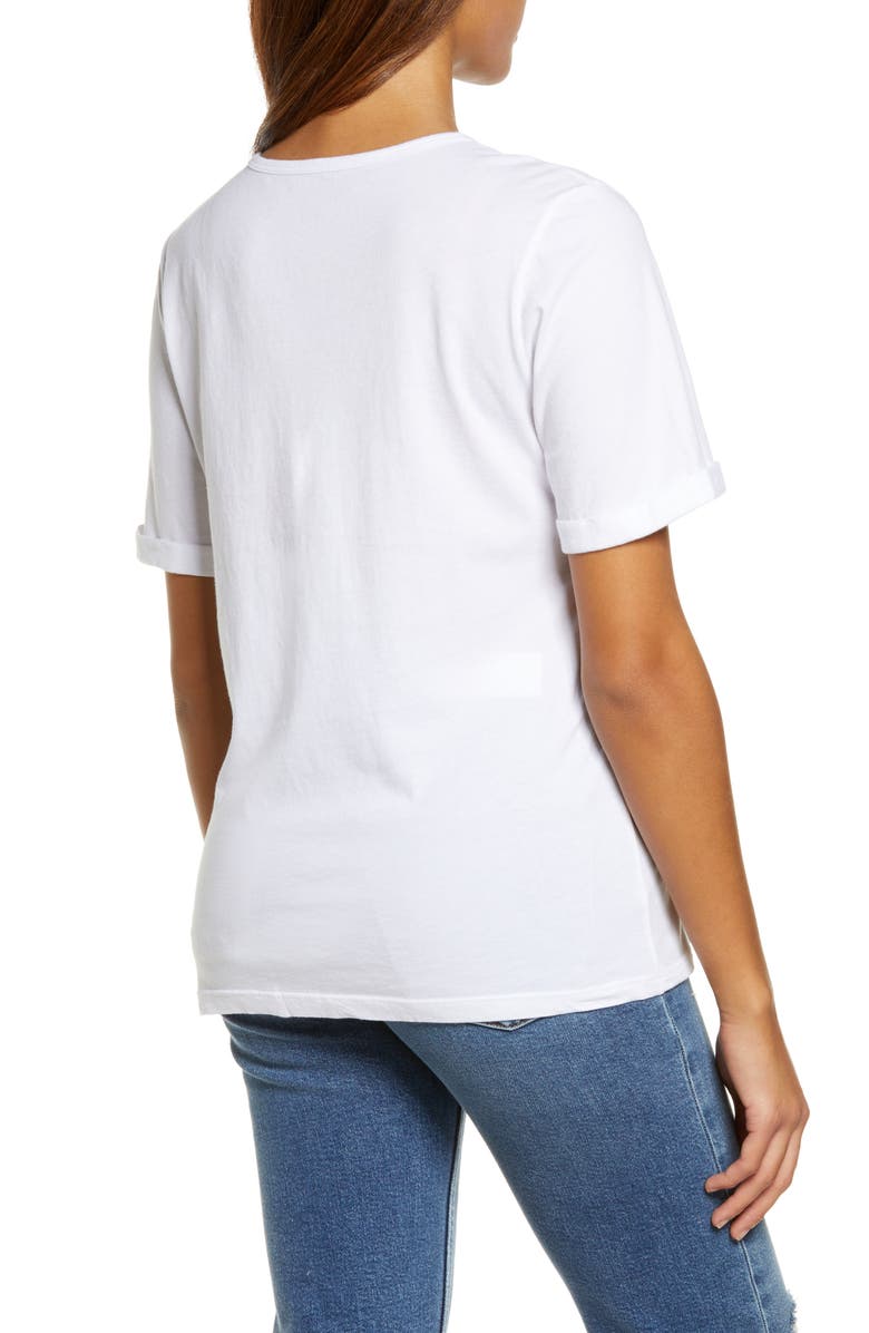 PERFECTDD Roll Sleeve Cotton T-Shirt, Alternate, color, 