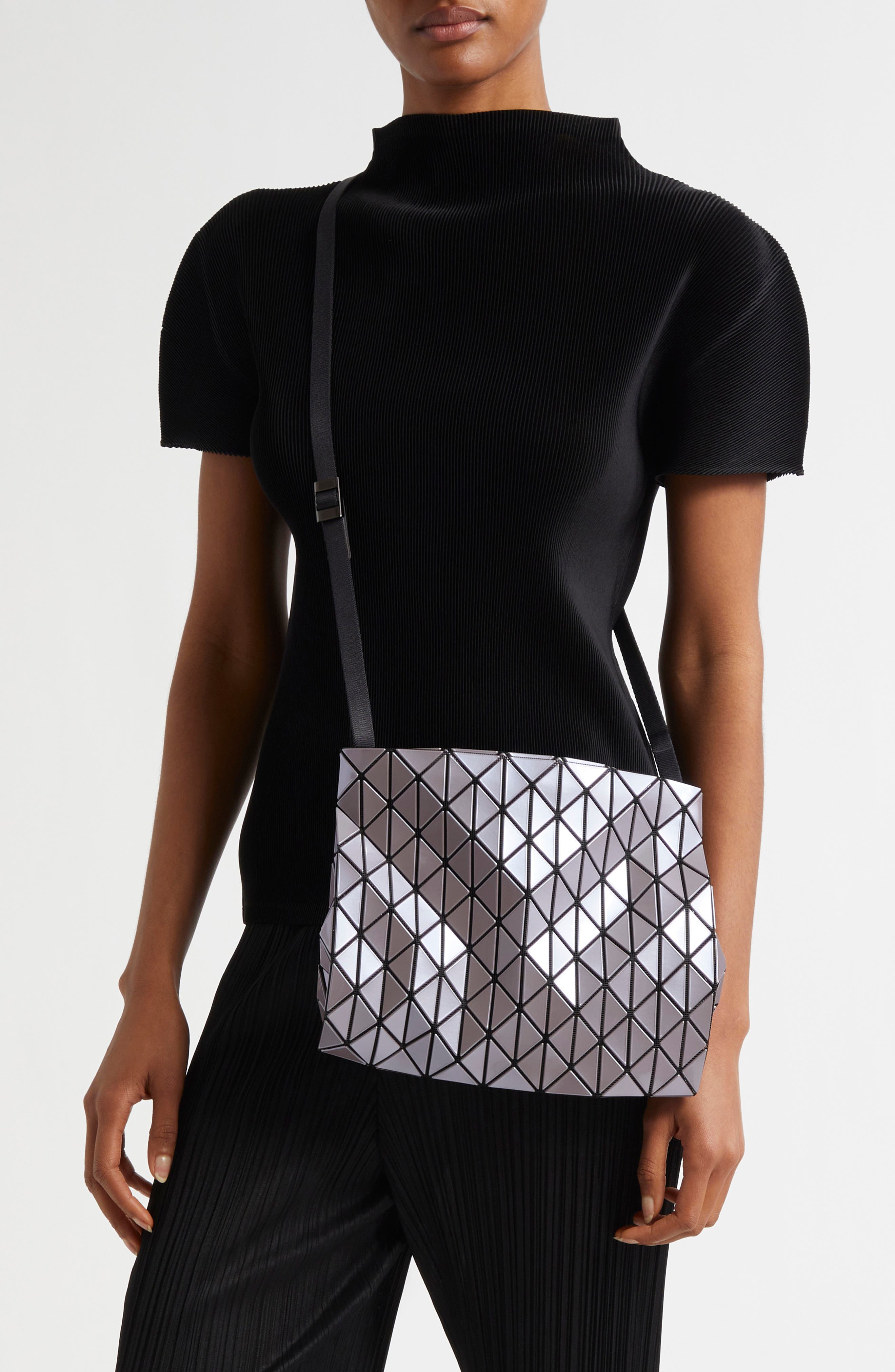 Bao Bao Issey Miyake Row Metallic Crossbody Bag, Alternate, color, 