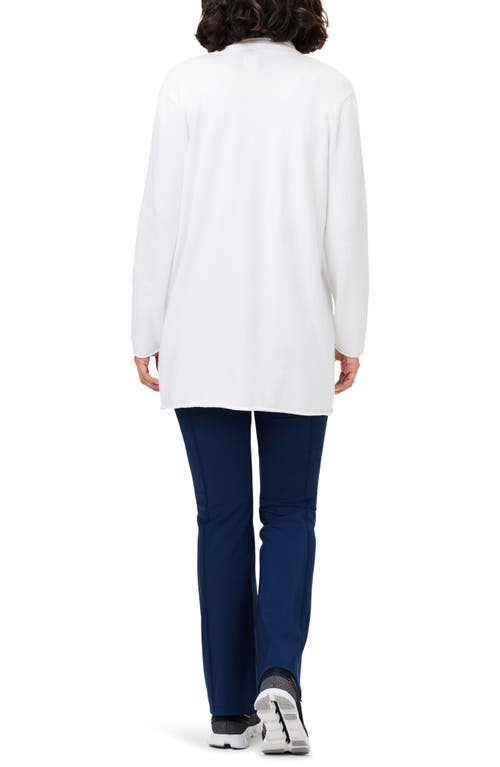 Nz Active By Nic+zoe Cool Down Open Front Cardigan In White