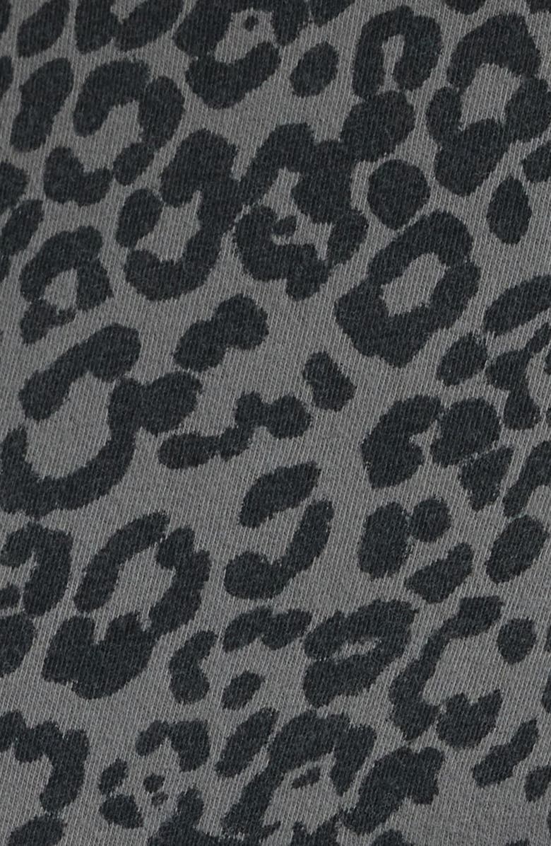 rag & bone/JEAN Kelly Leopard Print Cotton Boxy T-Shirt, Alternate, color, Washed Black