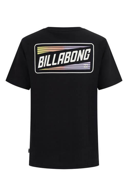 Billabong Kids' Walled Cotton Graphic T-shirt In Black