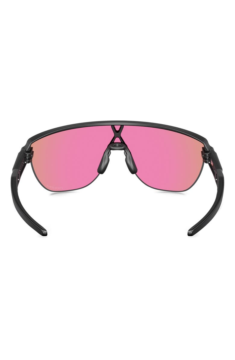 Oakley Corridor 42mm Semirimless Prizm<sup>™</sup> Shield Sunglasses, Alternate, color, Shiny Black
