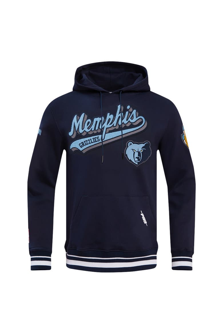 Men's Pro Standard Navy Memphis Grizzlies Script Tail Pullover Hoodie, Alternate, color, Navy