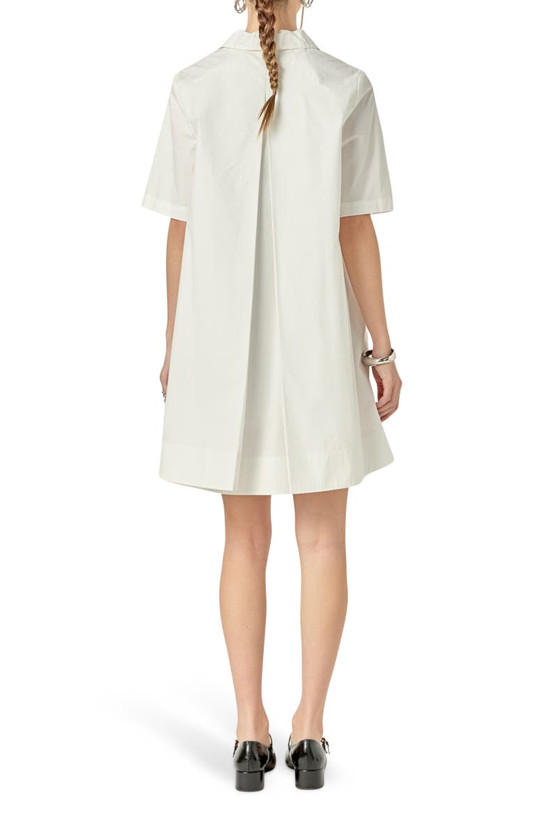 Trapeze Cotton Shirtdress, Alternate, color, WHITE
