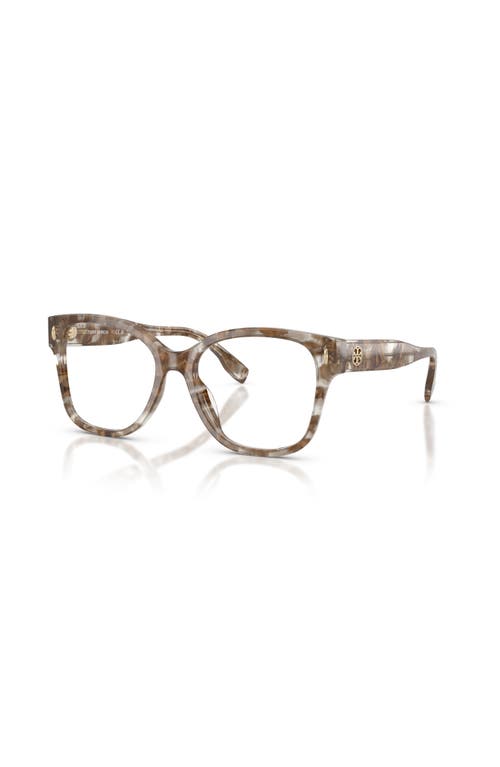 Tory Burch 54mm Square Optical Glasses In Brown