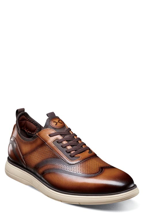 Stacy Adams Edgewood Wingtip Sneaker in Cognac 