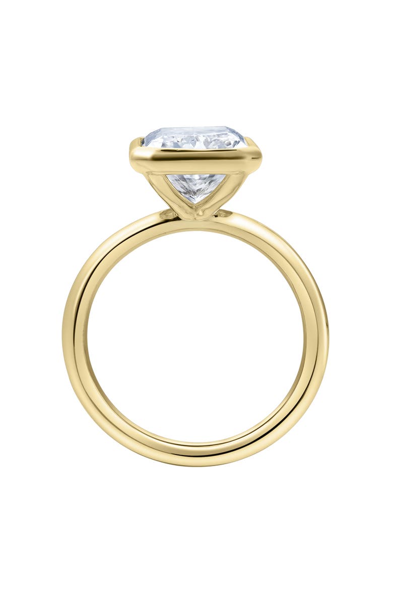 Nerina 14K Gold Radiant Bezel Lab Grown Diamond Solitaire Engagement Ring - 5 Cts, Alternate, color, 14K Yellow Gold