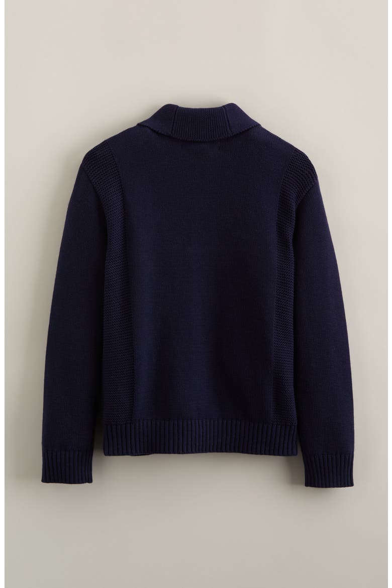 Kids' Cotton Shawl Collar Cardigan, Alternate, color, NAVY PEACOAT
