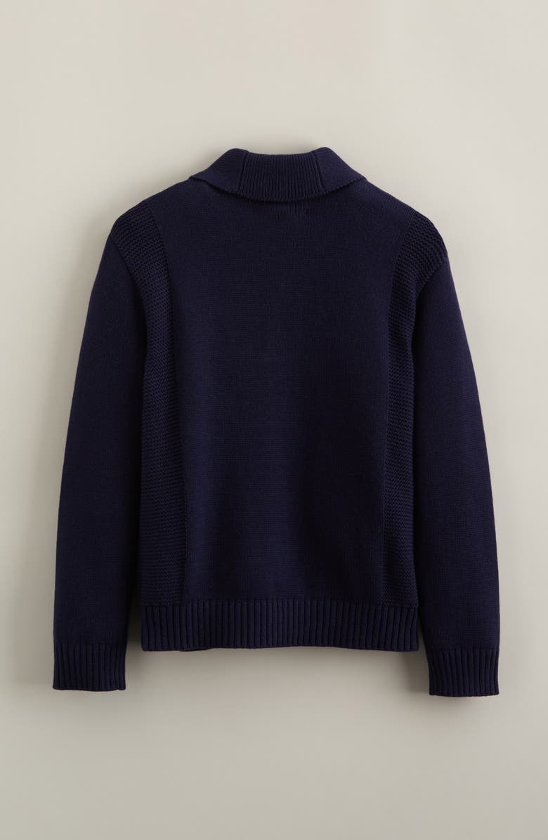 Nordstrom Kids' Cotton Shawl Collar Cardigan, Alternate, color, Navy Peacoat