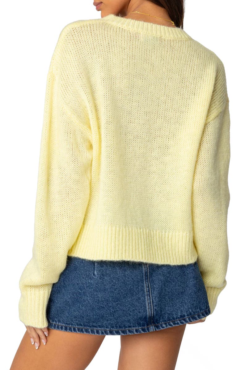 EDIKTED Kyrah Oversize Sweater, Alternate, color, Yellow