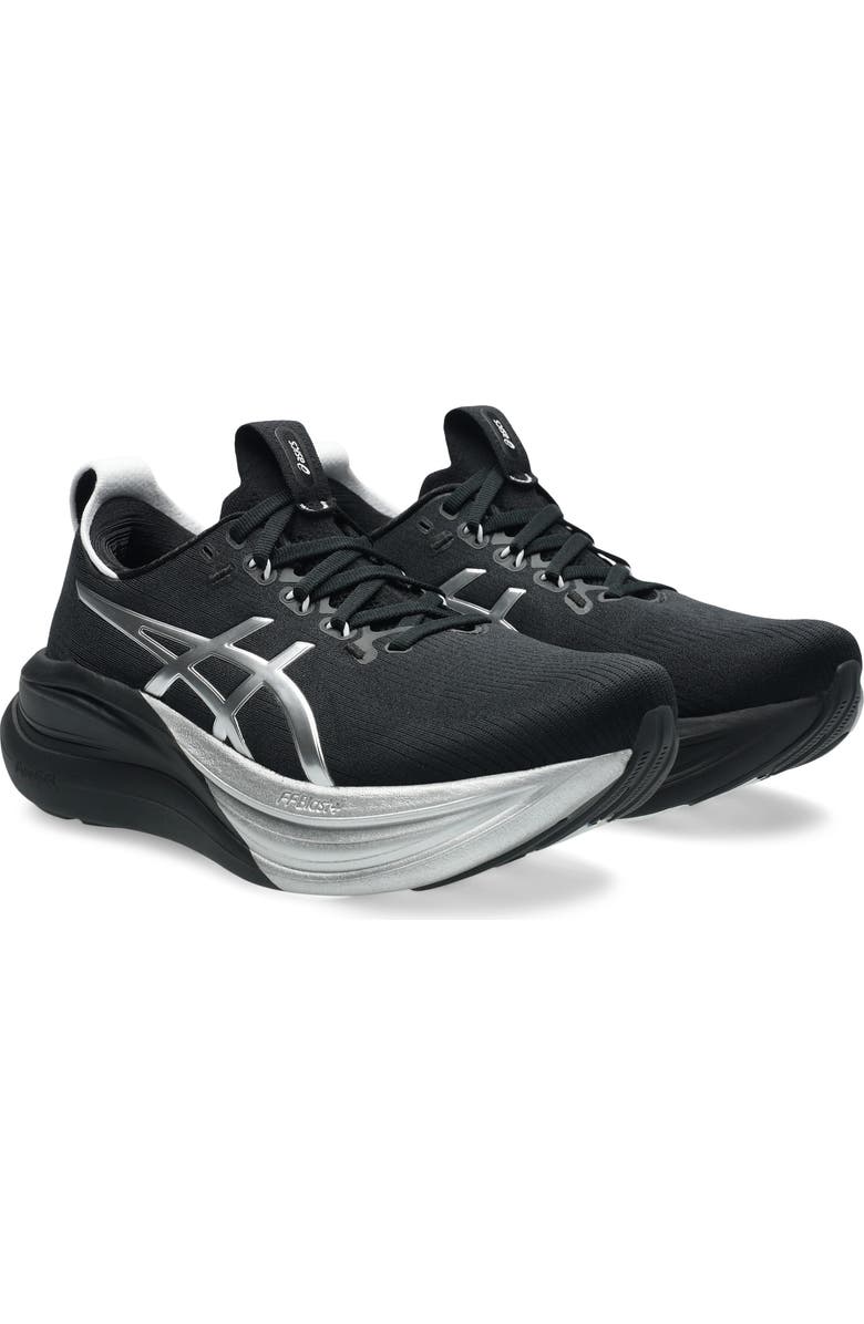 ASICS<sup>®</sup> GEL-NIMBUS<sup>®</sup> 28 Platinum Running Shoe, Main, color, Platinum/ Black