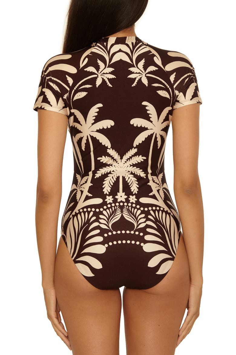 Syros Front Zip One-Piece Swimsuit, Alternate, color, MULTI