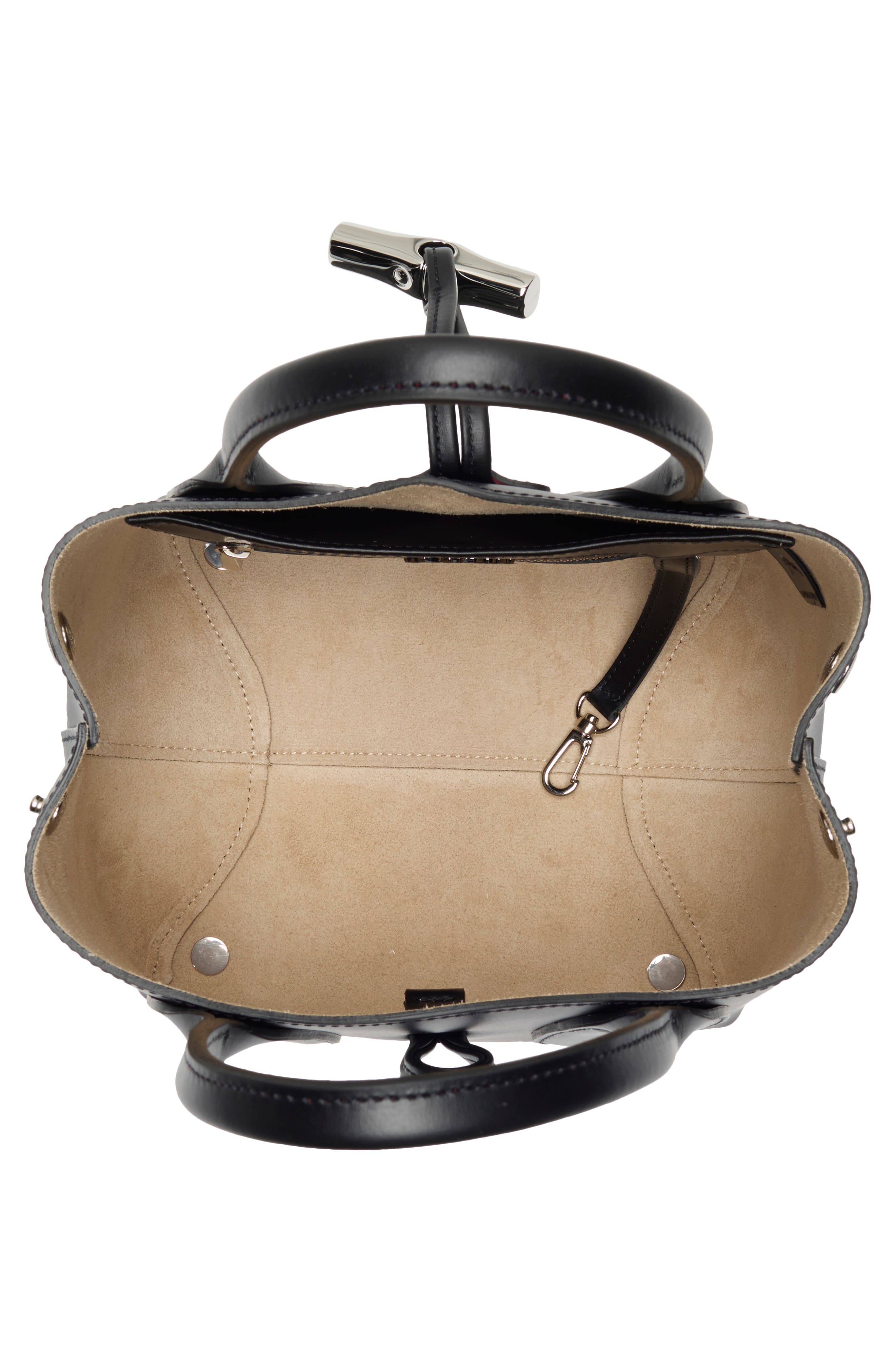 Longchamp Le Roseau Box Cube Handbag, Alternate, color, Black