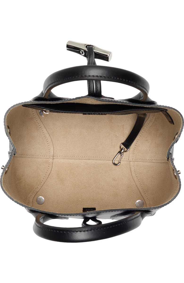 Longchamp Le Roseau Box Cube Handbag, Alternate, color, Black