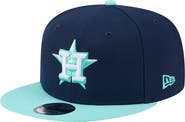 New Era Men's New Era Navy/Turquoise Houston Astros Two-Tone Color Pack 9FIFTY Snapback Hat