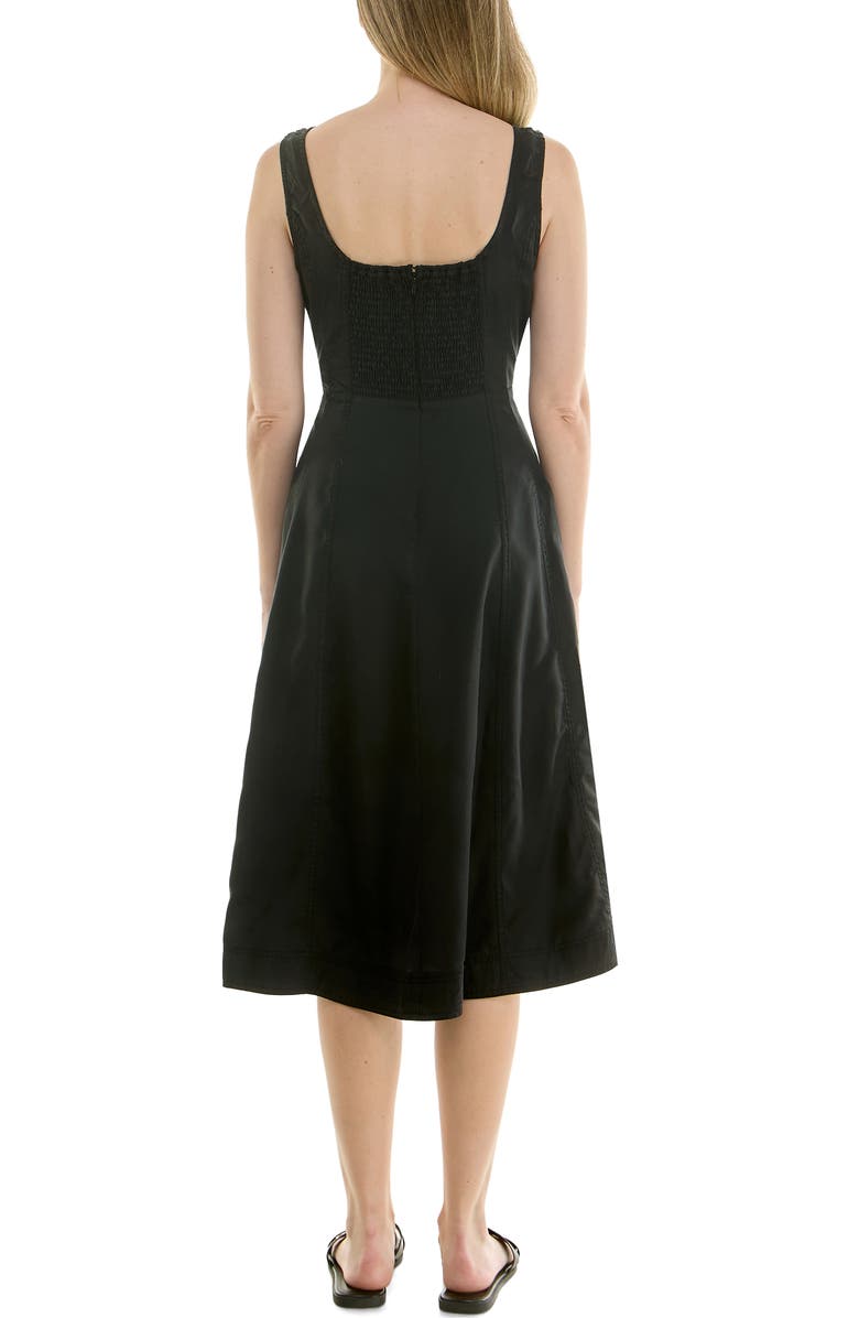Nicole Miller Twill Fit & Flare Tank Dress, Alternate, color, Very Black