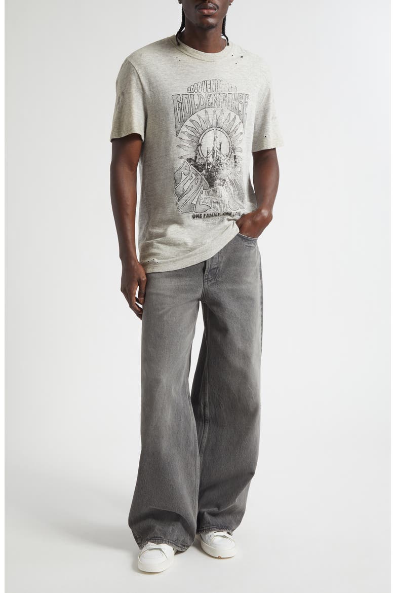 Journey Regular Fit Distressed Graphic T-Shirt, Alternate, color, GREY MELANGE