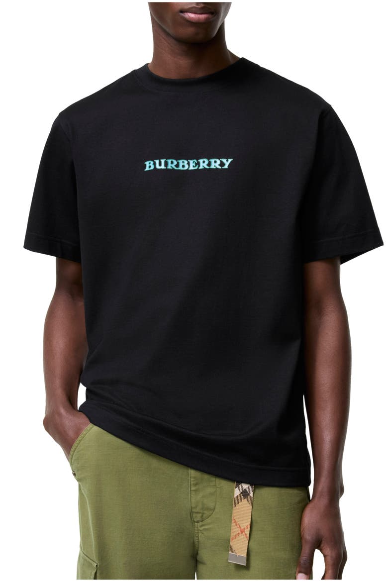Heritage Logo Cotton T-shirt, Main, color, Black