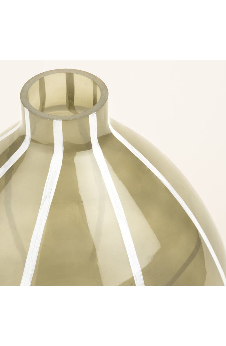 Zsa Zsa Zsu Aravali Hand Painted Glass Decorative Object 8X8 In, Alternate, color, Green