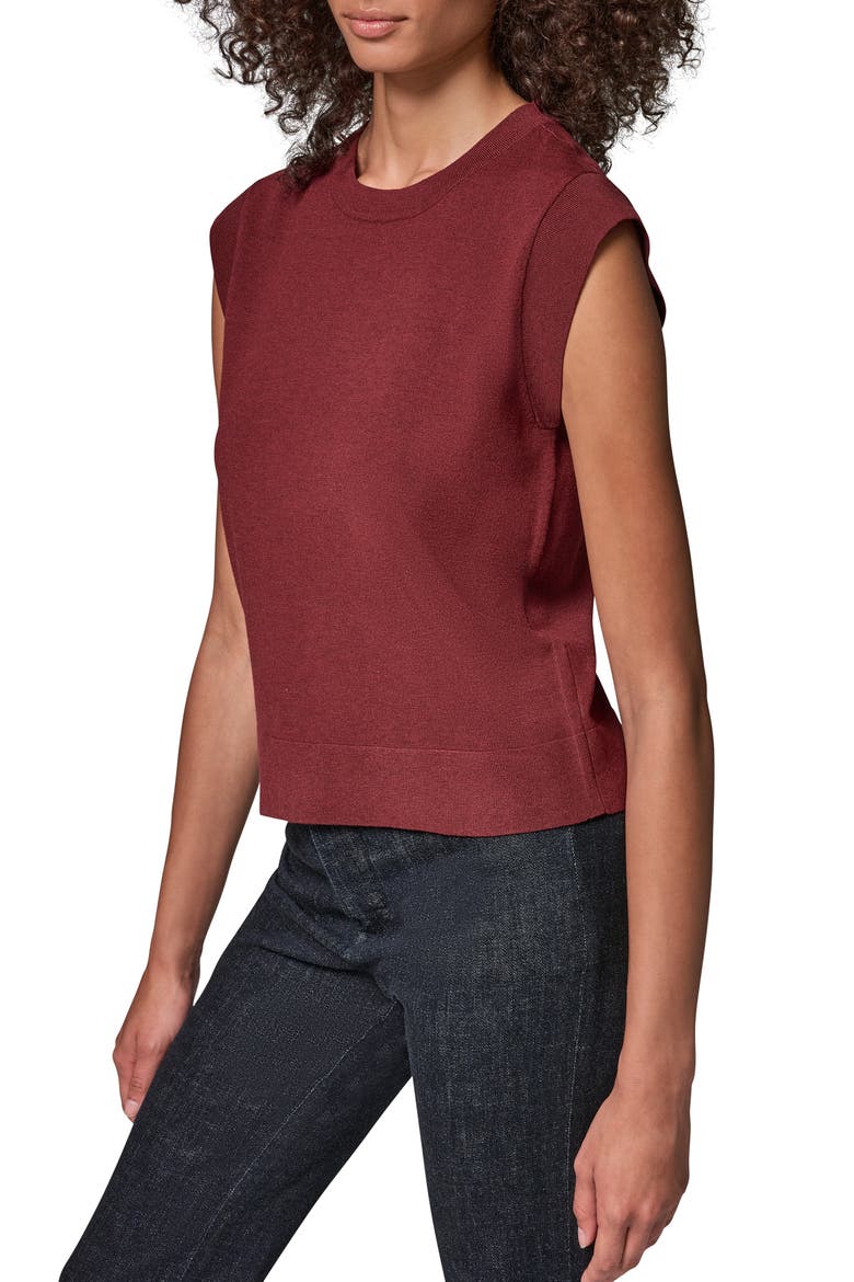 Extended Shoulder Sweater, Alternate, color, BK CHERRY