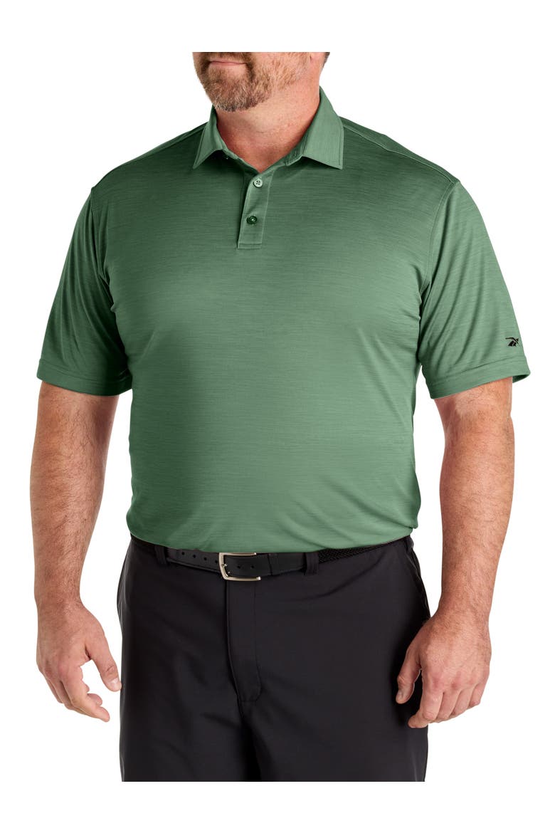 Big & Tall Performance Heather Polo Shirt, Main, color, FIELD GREEN