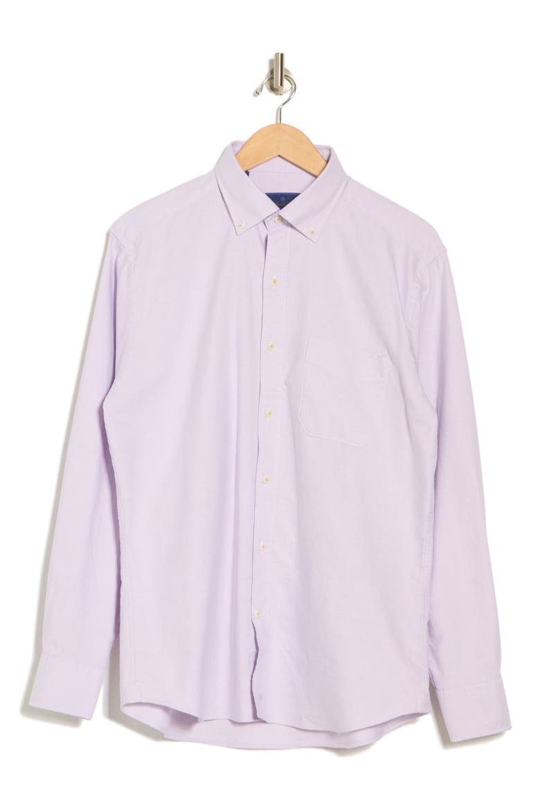 Oxford Cotton Button-Down Sport Shirt, Alternate, color, LILAC