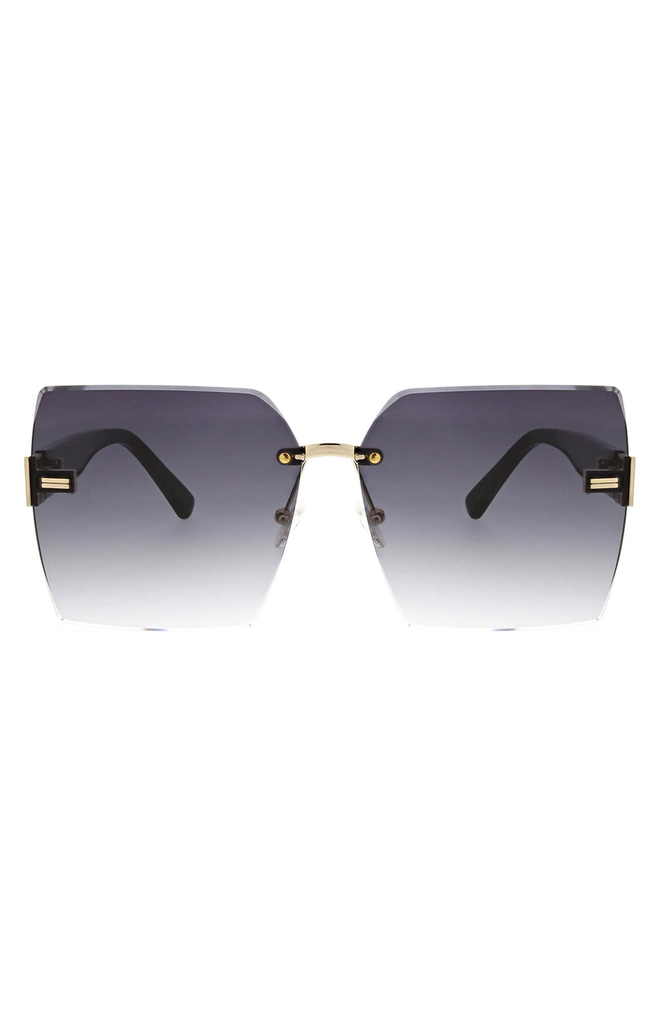 Oscar de la Renta 63mm Large Rimless Square Sunglasses