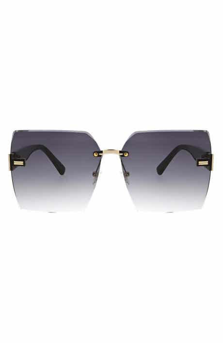 Oscar de la Renta 63mm Large Rimless Square Sunglasses