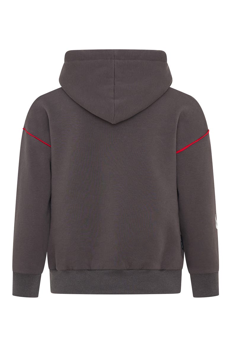 Kids' Piping Hot Hoodie, Alternate, color, CHARCOAL