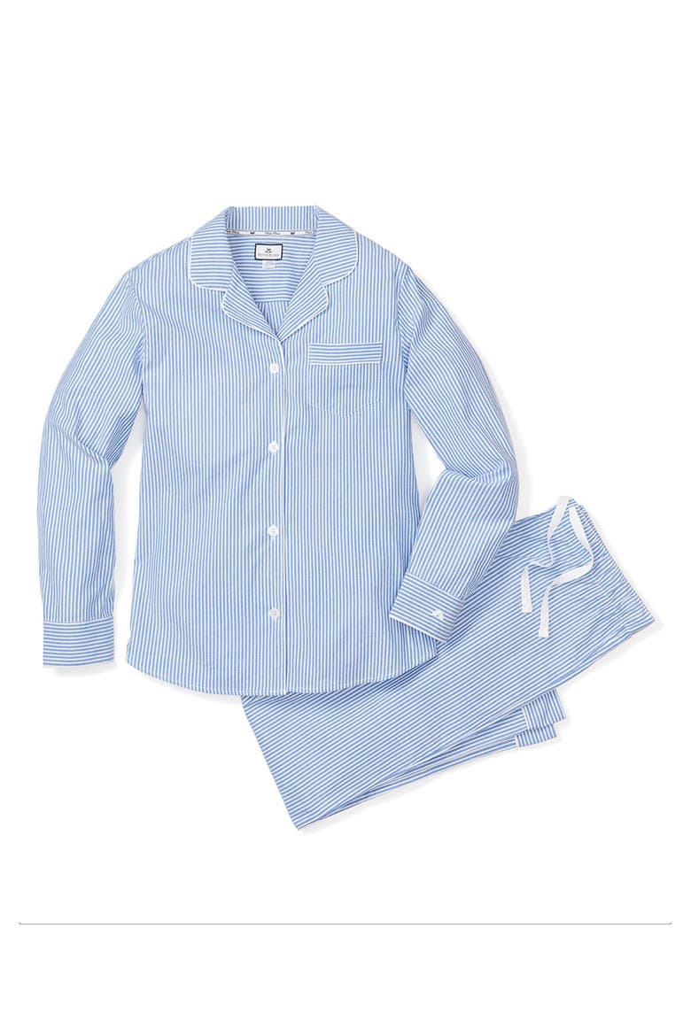 Seersucker Stripe Pajamas, Alternate, color, BLUE