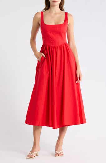 WAYF Corset Midi Dress