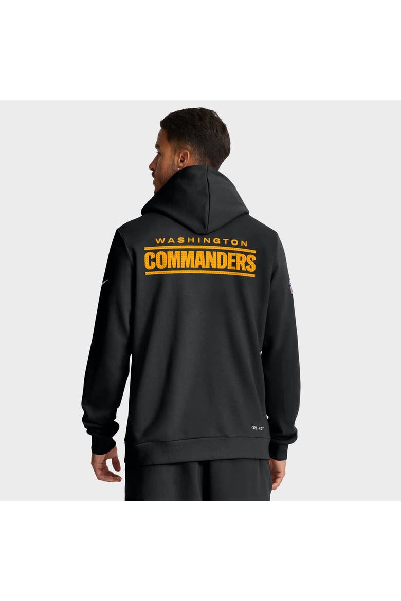 Men's Nike Black Washington Commanders Sideline Standard Issue Initial Home Dri-FIT Hoodie, Alternate, color, Black