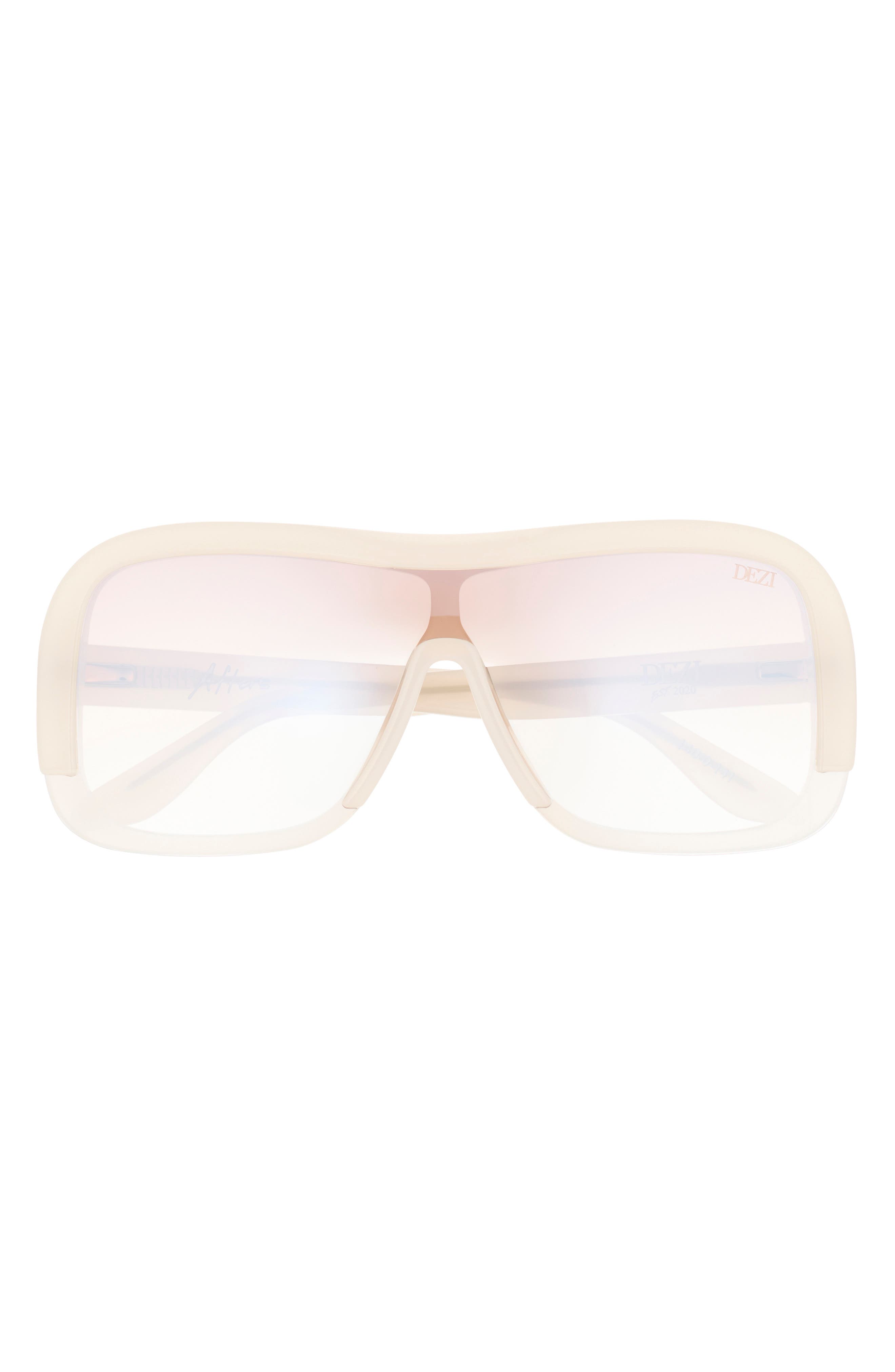 DEZI Afters Shield Sunglasses in Afters Milky Cream /Light Bro 