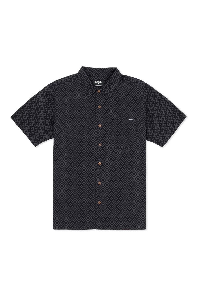 Incon Aero Short Sleeve Button-Up Shirt, Alternate, color, BLACK