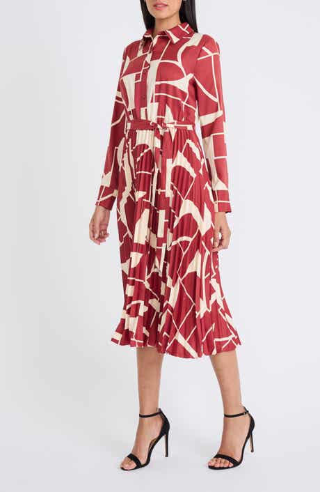 Maggy London Long Sleeve Midi Shirtdress